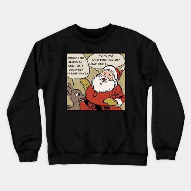 Santa Talks To a Reindeer Youth Crewneck Sweatshirt by Slightly Unhinged